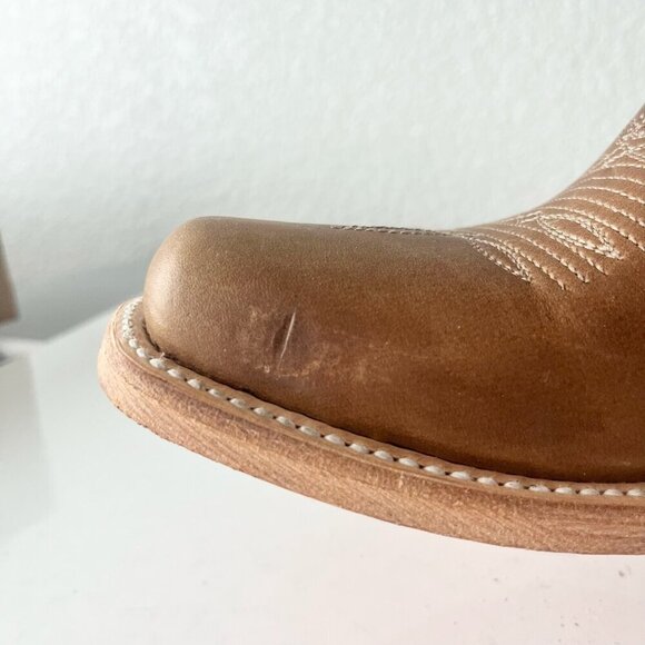 Lane RODEO HOUSTON Mens Cowboy Boots Size 11.5B Brown Leather Western Blunt Toe - Picture 9 of 13